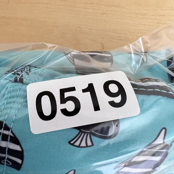 SAXX Betawave 2N1 Board Shorts Men 32" Blue Fish Pattern Drawstring Swim NWOT - Picture 16 of 16